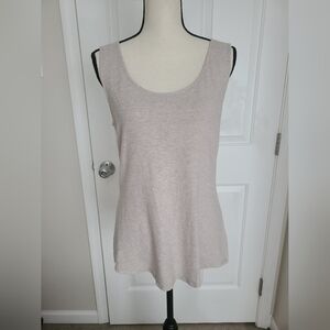 White House Black Market Sleeveless Sand Sweater Tank Top